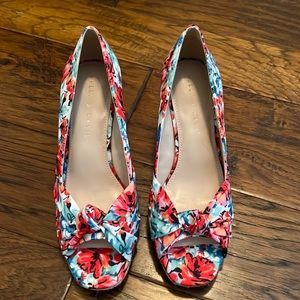 Fun floral wedges